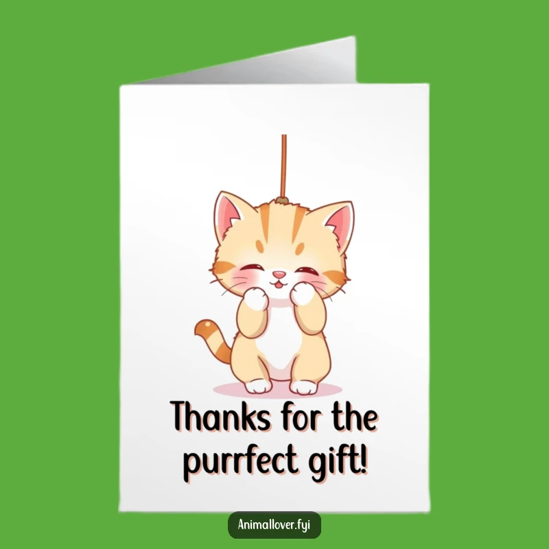 Free Printable Thank You Card: Kitten's Playtime, Unique Downloadable Gift of Gratitude