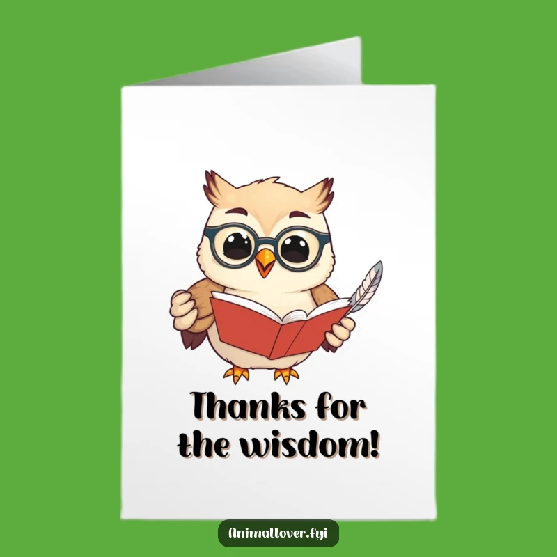 Free Printable Thank You Card: Owl Gives Thanks, A Thoughtful Downloadable Gift