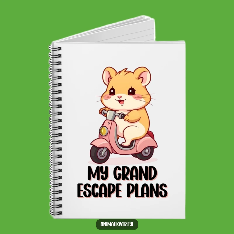 Funny Hamster Scooter Notebook - Jot Down Laughs Gift!