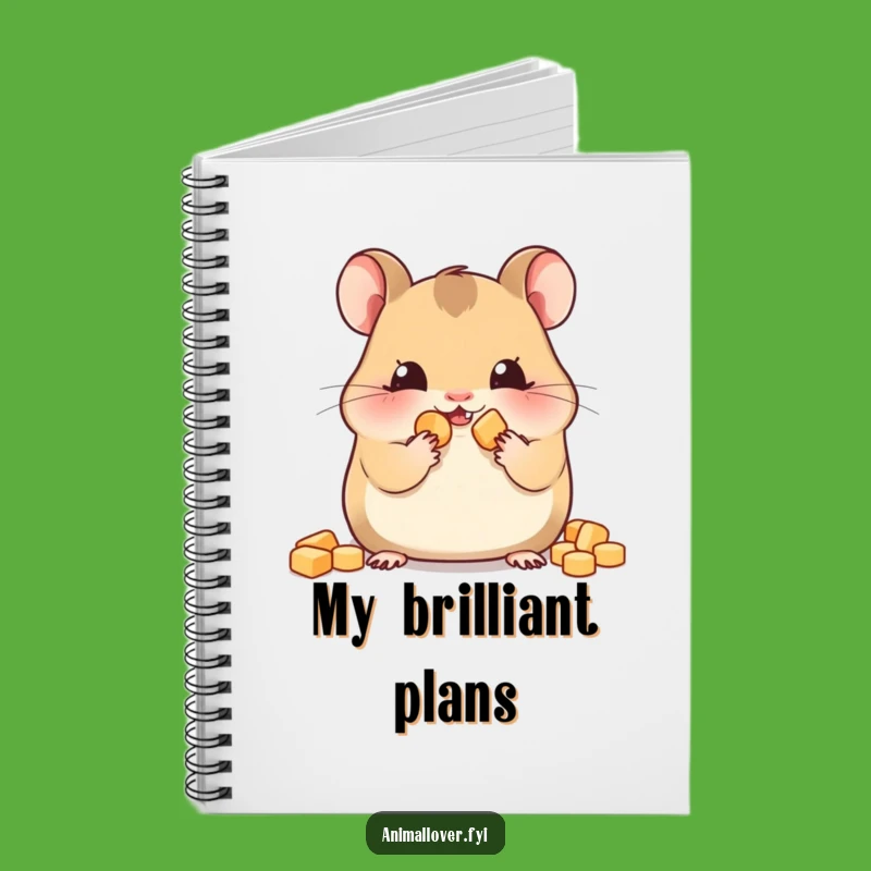 Funny Hamster Snack Notebook - Chubby Cheek Journal, Perfect Funny Gift
