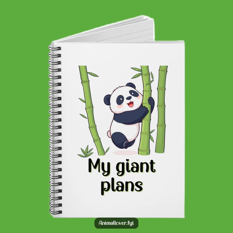 Funny Panda Bamboo Hug Notebook: Playful Bear Journal for Creative Ideas Gift