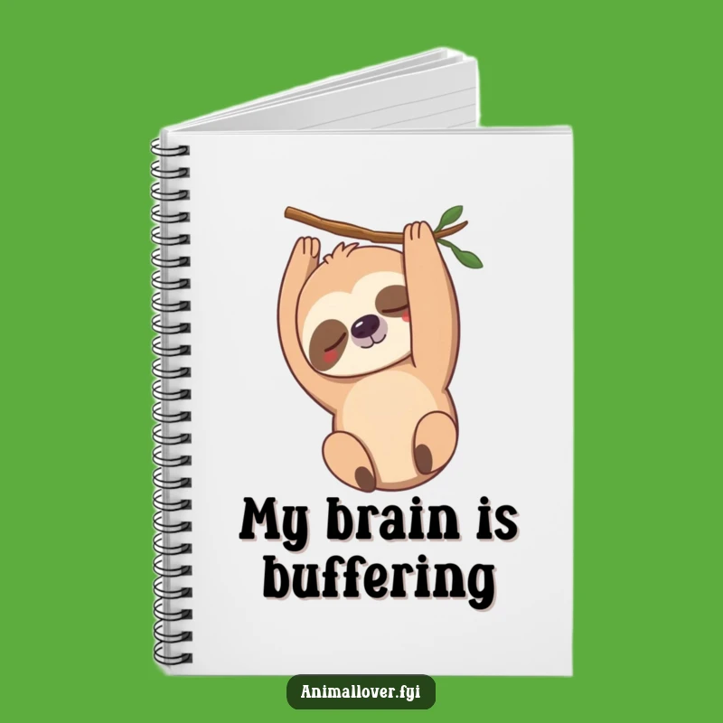 Funny Sloth Notebook: Upside Down Smile Journal for Your Thoughts and Doodles