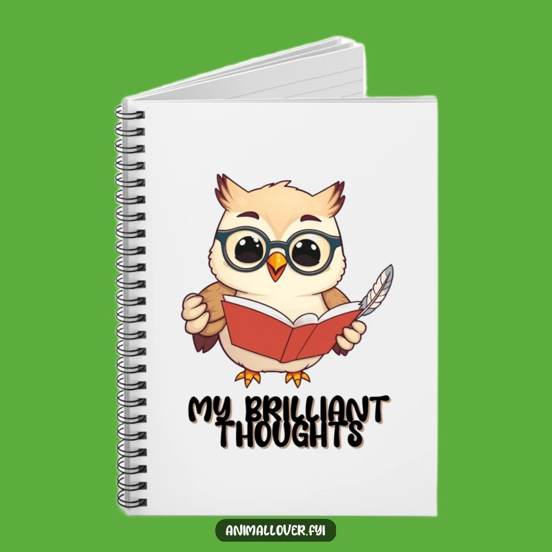 Funny Wise Owl Notebook - Jot Down Your Brilliant Ideas with Intellect