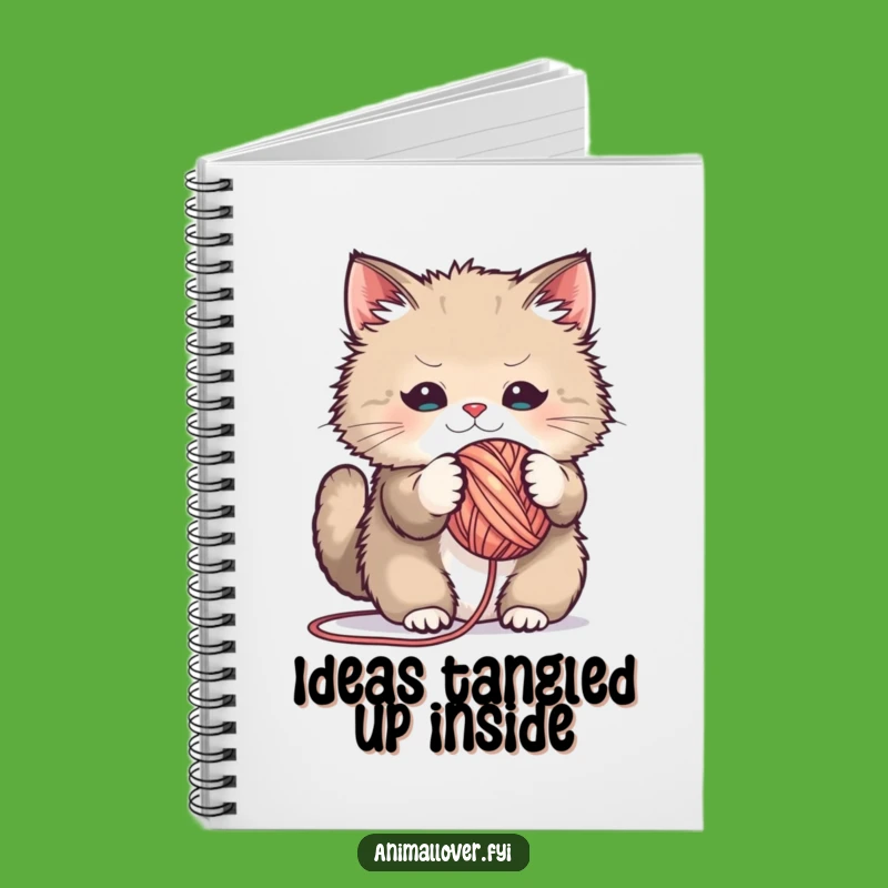 Funny Fluffy Cat Yarn Notebook: Jot Down Your Thoughts with Hilarious Feline Companionship