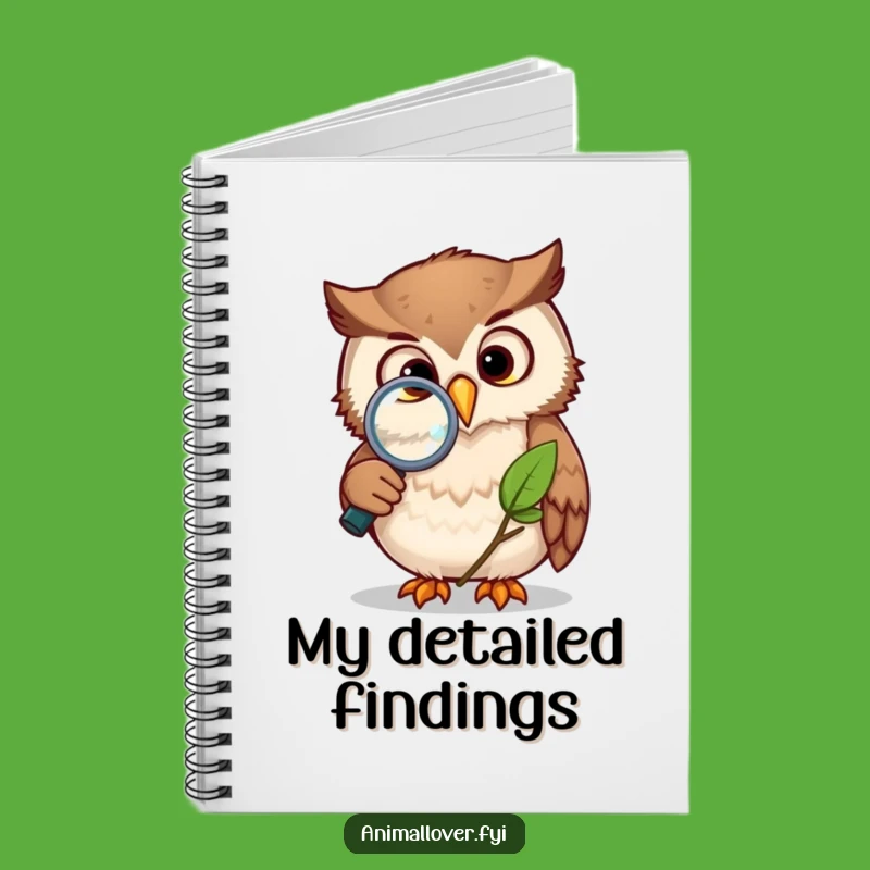 Funny Owl Explorer Notebook - Curious Magnifying Glass Journal, Perfect Funny Gift