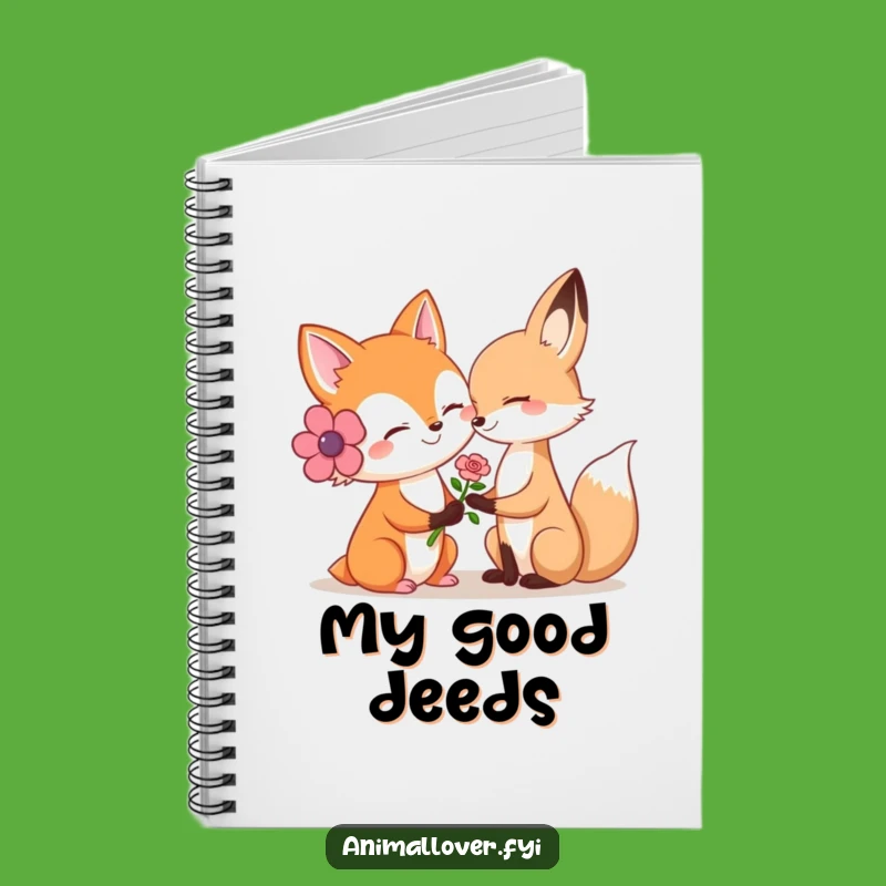 Funny Kind Fox Flower Notebook: Jot Down Your Kind Thoughts with This Adorable Animal!