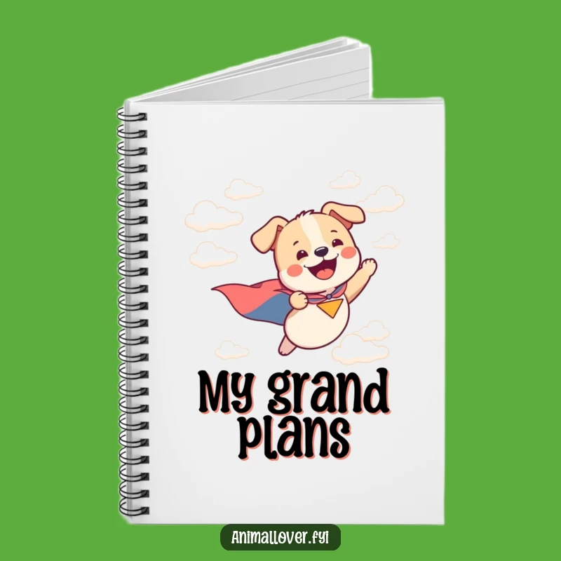 Funny Flying Dog Hero Notebook: Jot Down Your Adventures with This Hilarious Canine Companion!