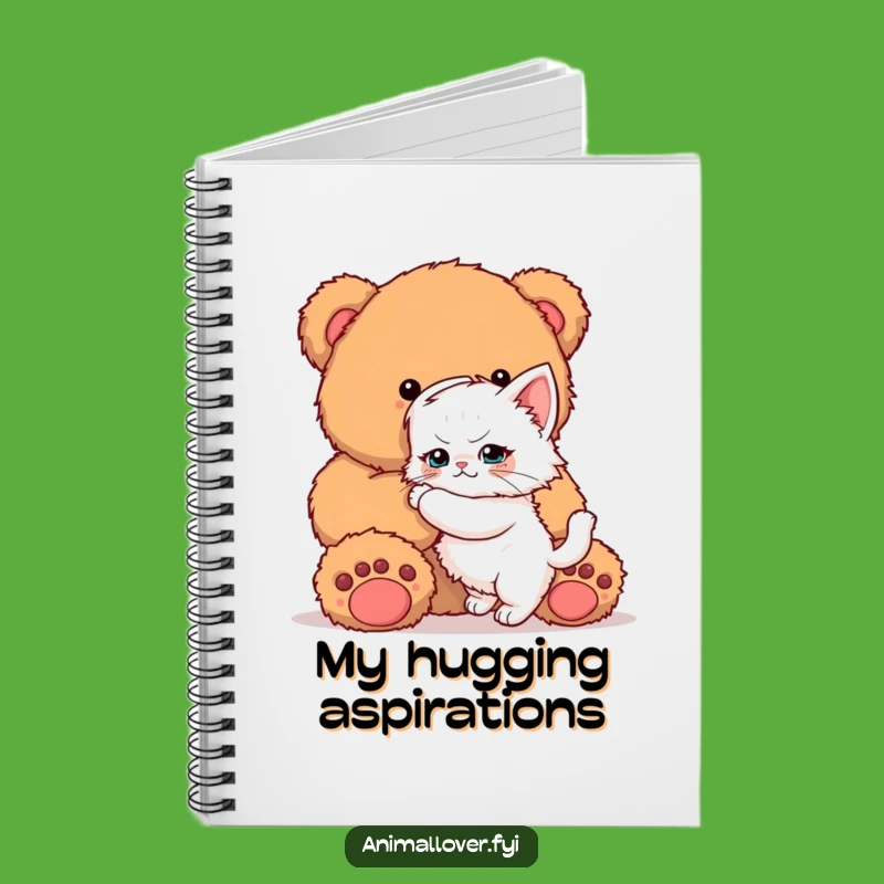 Funny Kitten Teddy Bear Notebook: Jot Down Goals with Pup Determination - Perfect Gift