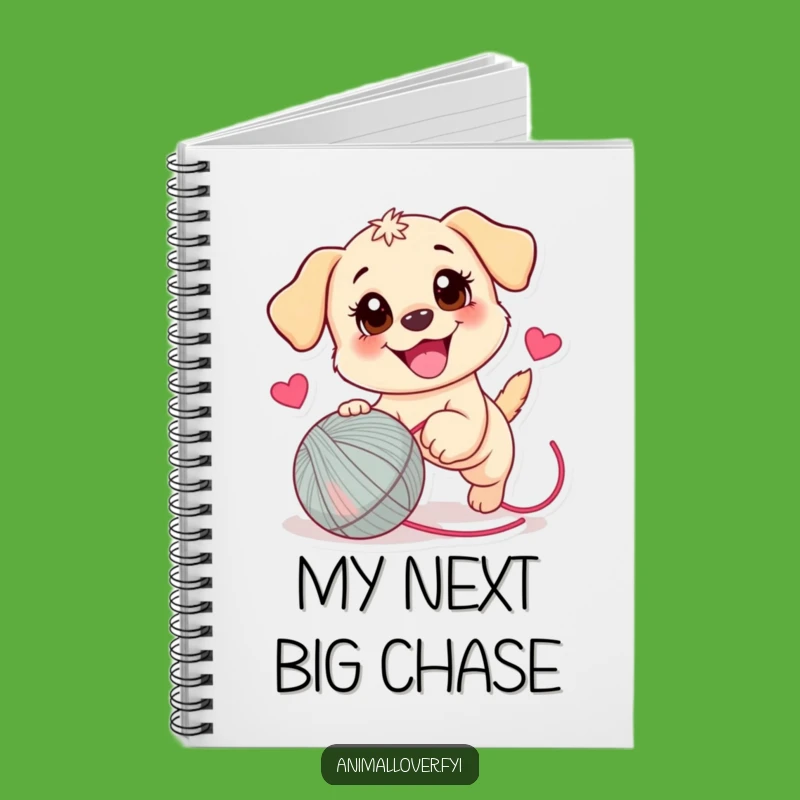 Funny Puppy Yarn Ball Notebook: Jot Down Ideas with Pup Joy - Perfect Gift