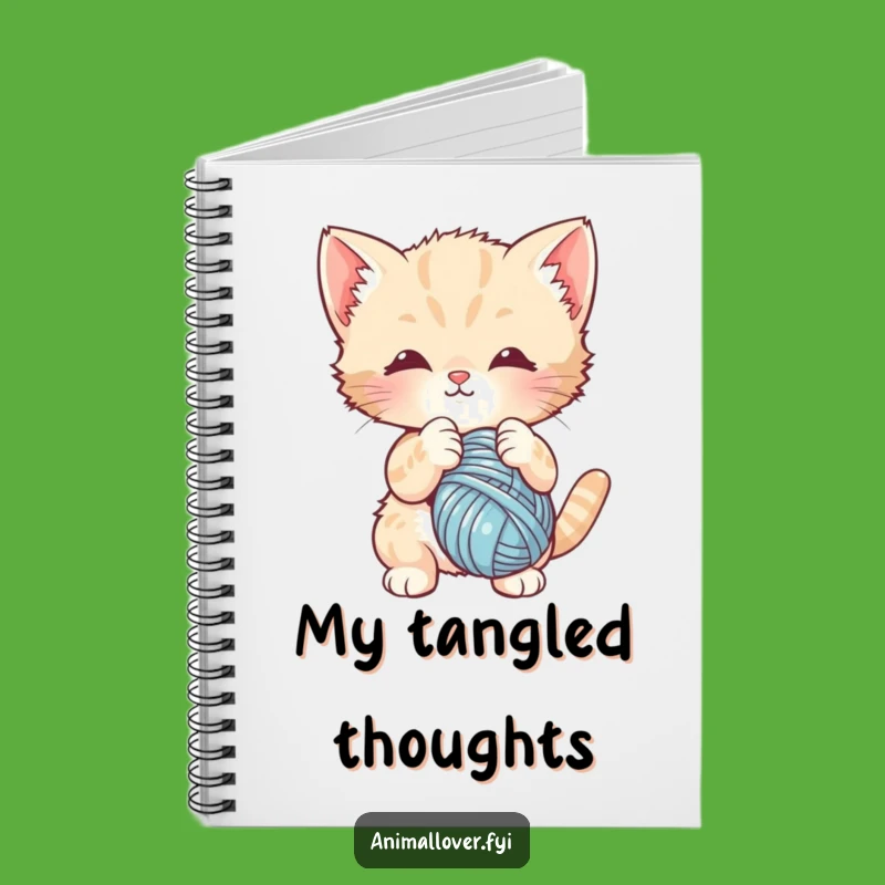Funny Kitten Yarn Notebook - Record Your Playful Ideas with Cat Charm