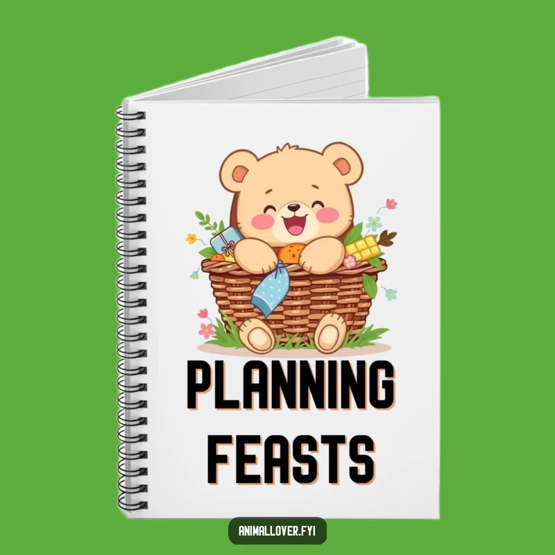 Funny Bear Cub Picnic Notebook: Journal Happy Foodie, Joyful & Funny