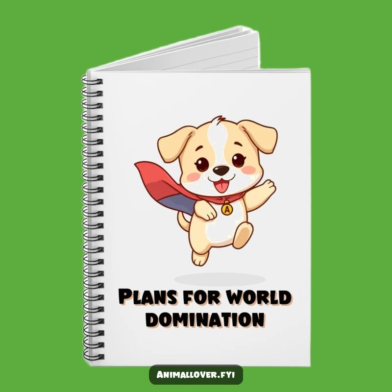 Funny Brave Puppy Cape Notebook: Record Your Heroic Ideas with This Hilarious Journal