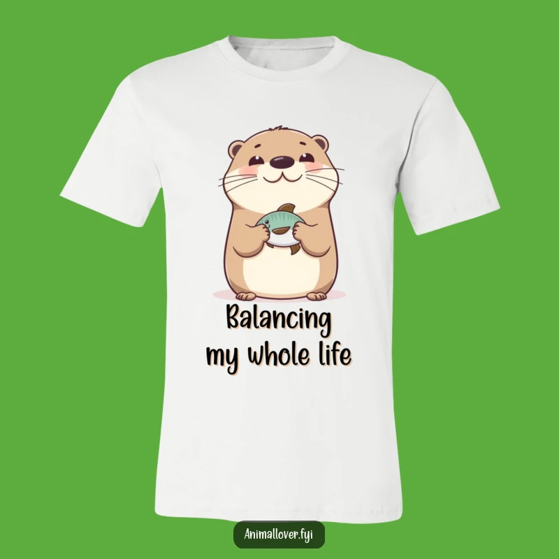 Funny Happy Otter T-Shirt: Wear Your Joy with Hilarious Aquatic Style