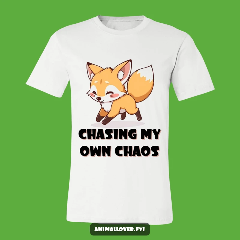 Funny Fox Tail T-Shirt: Playful Pursuit! Funny Gift!
