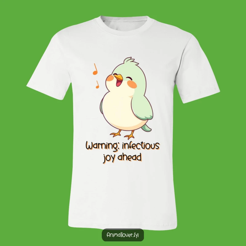 Funny Bird T-Shirt: Puffed Chest Singer, Cheerful Melody Tee for Happy Souls