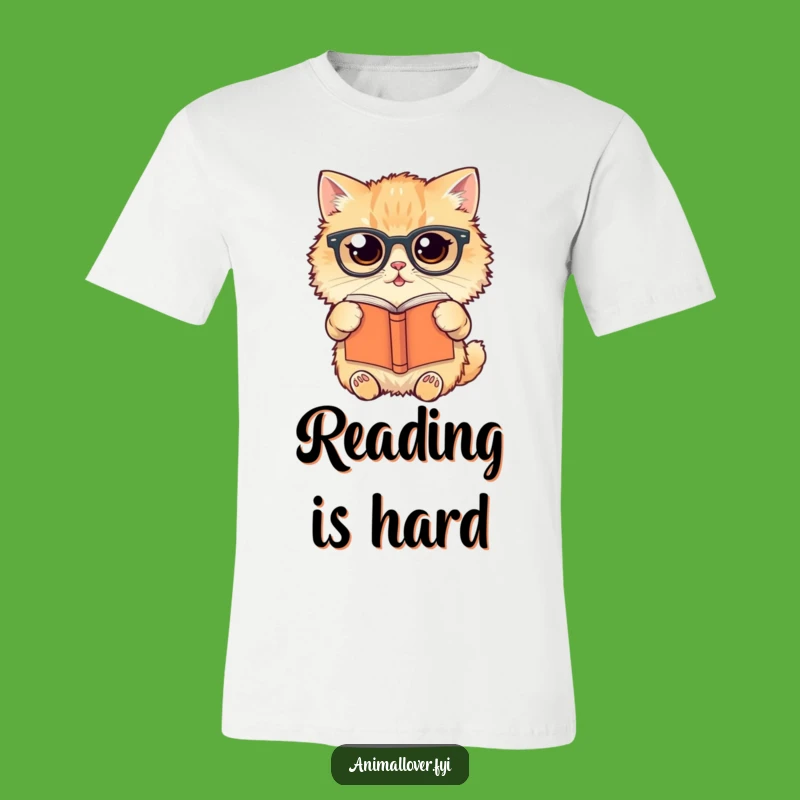 Funny Cat Reading T-Shirt: Upside Down Wisdom, Hilarious Feline Tee