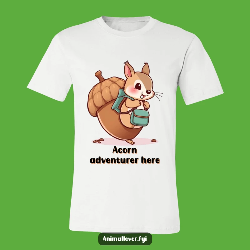 Funny Cheeky Squirrel T-Shirt: Backpack Climber Acorn Adventure, Outdoor Funny Gift!