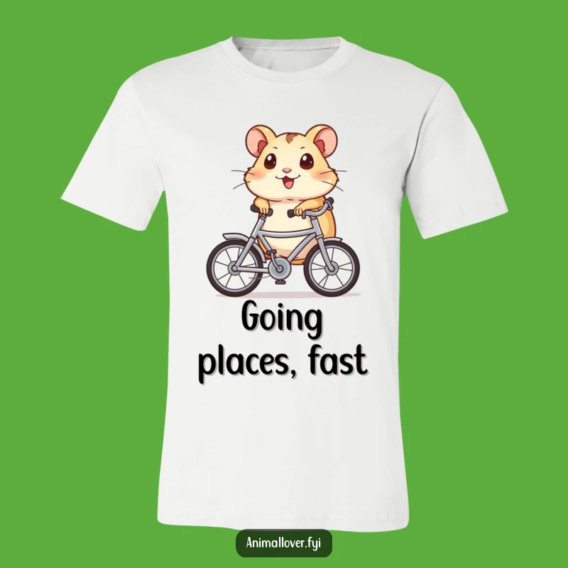 Funny Hamster Bicycle T-Shirt: Quirky & Hilarious Pet Rider Tee Gift