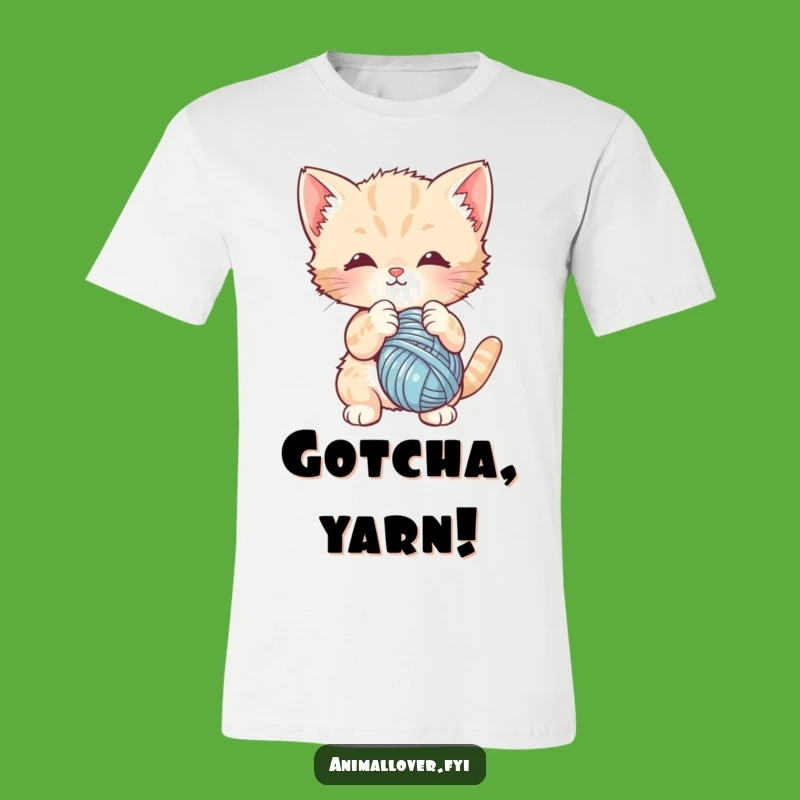 Funny Kitten Yarn T-Shirt - Cute Playtime, Perfect Cat Apparel Gift