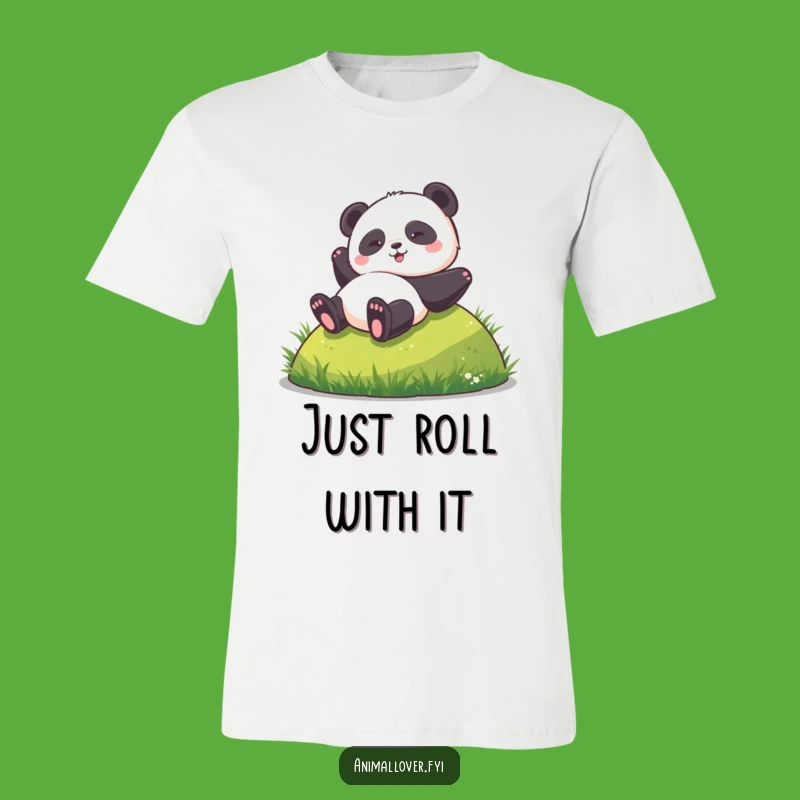Funny Panda T-Shirt: Playful Rolling Panda Graphic Tee Gift