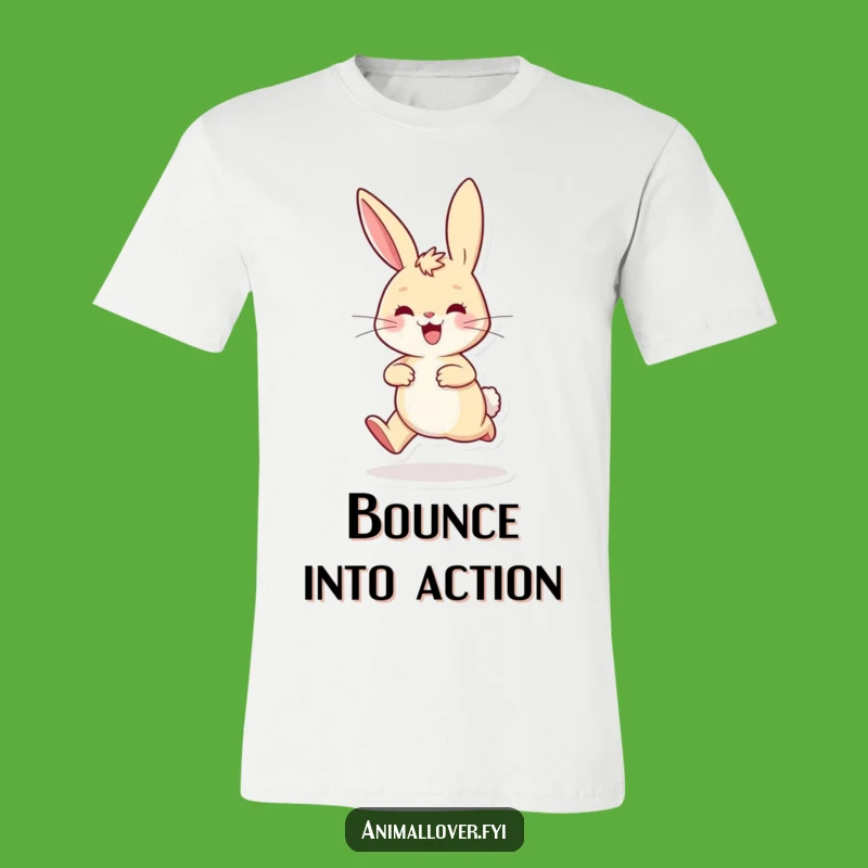 Funny Playful Rabbit T-Shirt, Wear Your Excitement with Hilarious Style