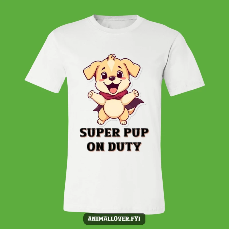 Funny Puppy Superhero T-Shirt - Save the Day in Style!