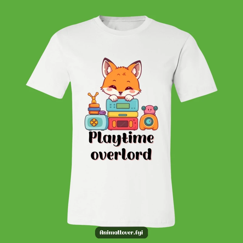 Funny Fox Behind Toys T-Shirt: Cute & Hilarious Apparel for Animal Enthusiasts!