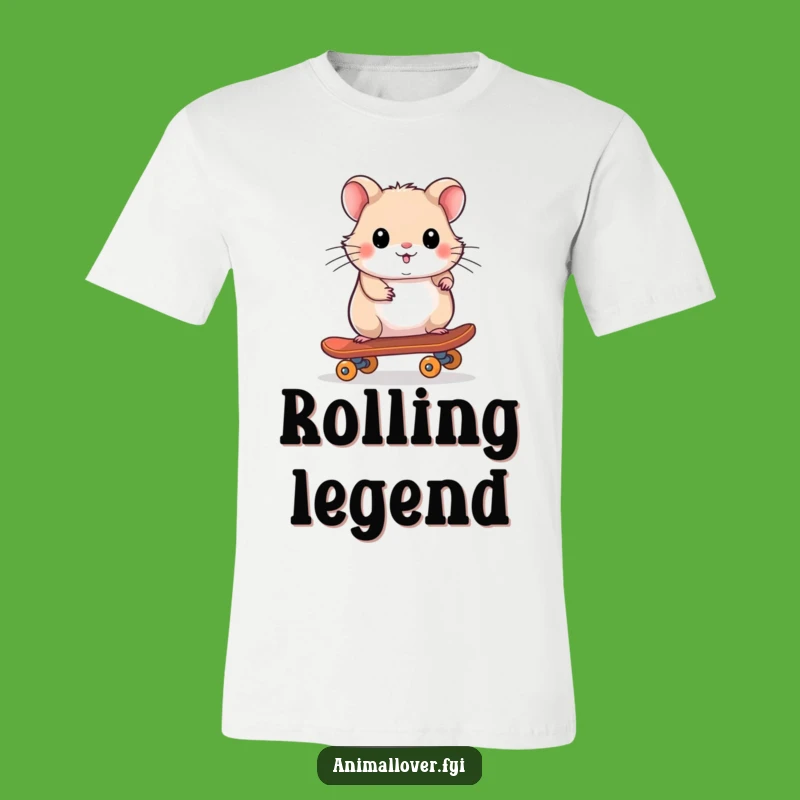 Funny Hamster Skateboarder T-Shirt: Roll in Style with This Hilarious Rodent Apparel!