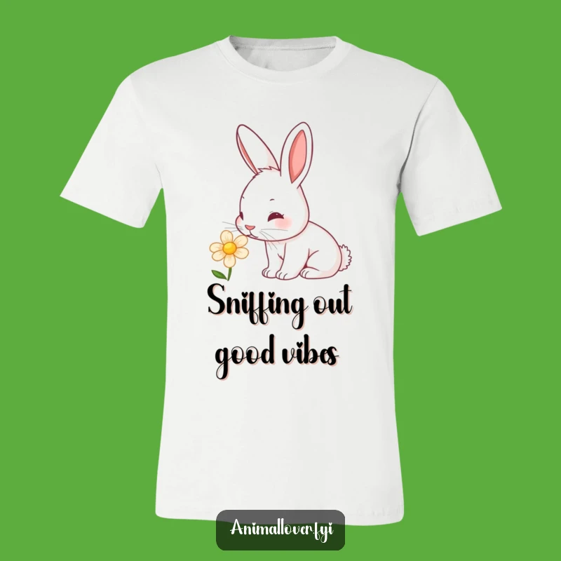 Funny Curious Rabbit Tee: Adorable Animal Shirt for Garden Enthusiasts