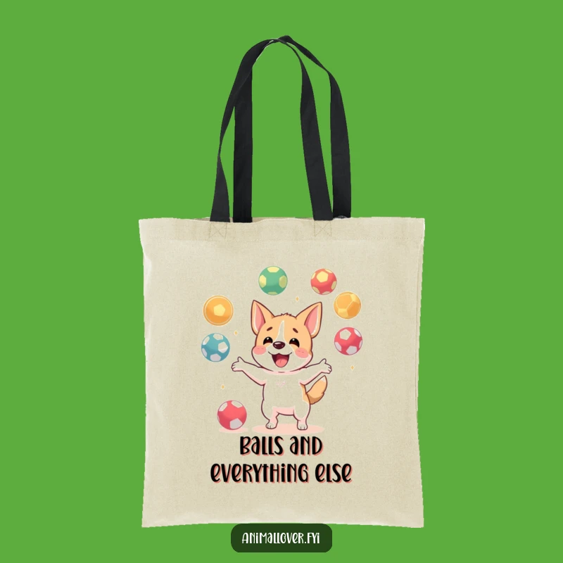 Funny Dog Juggling Tote Bag: Carry Your Fun Everywhere!