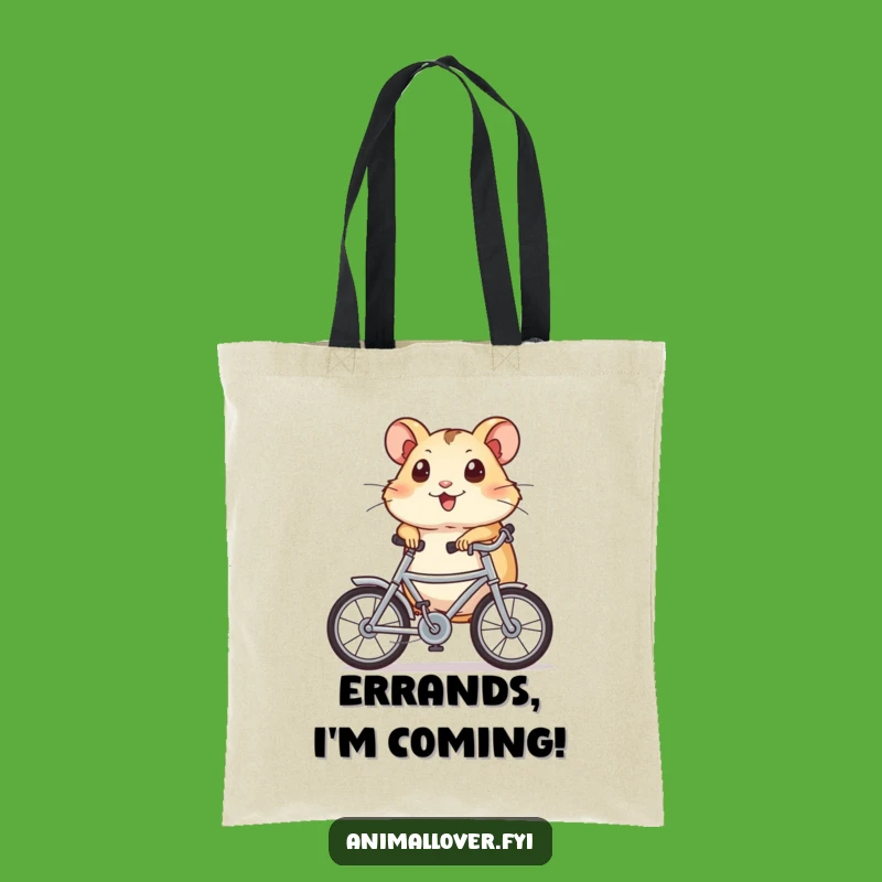 Funny Hamster Bicycle Tote Bag: Stylish & Hilarious Pet Carrier Gift