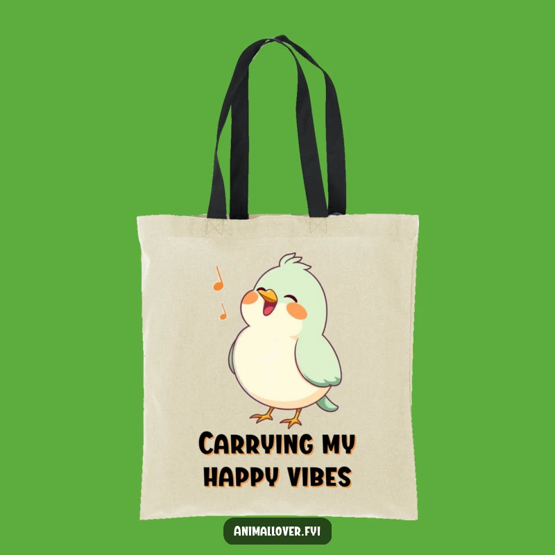 Funny Bird Tote Bag: Carry Your Tunes with a Puffed Chest Singer
