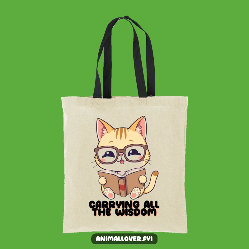 Funny Cat Reading Tote Bag: Stylish and Hilarious Carry-All for Book Lovers