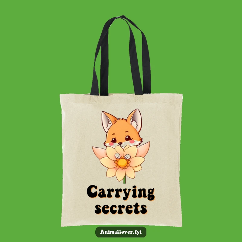 Funny Fox Flower Tote: Carry Your Secrets with Playful Style