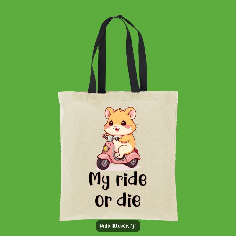 Funny Hamster Scooter Tote Bag - Practical & Hilarious Gift!