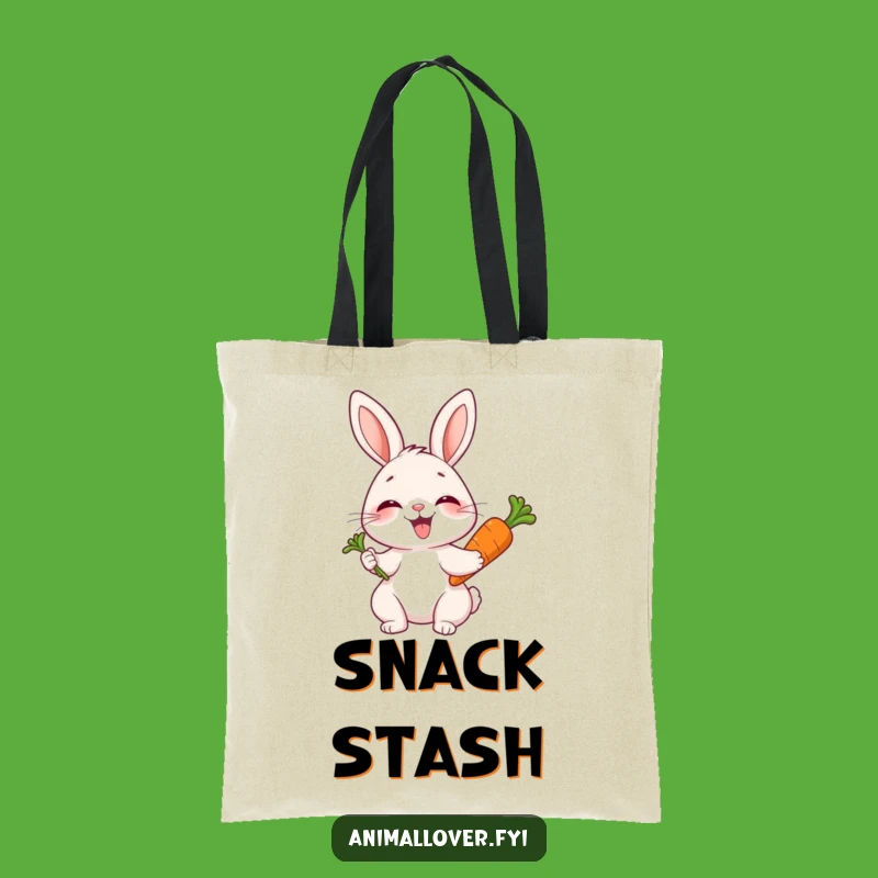 Funny Joyful Rabbit Tote Bag: Carry Your Essentials with This Hilarious Bunny Tote!