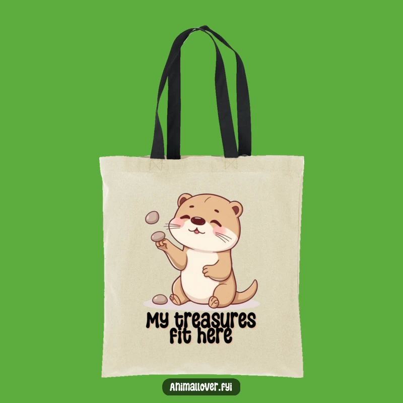 Funny Otter Tote Bag: Carry Your Curiosity with a Juggling Friend