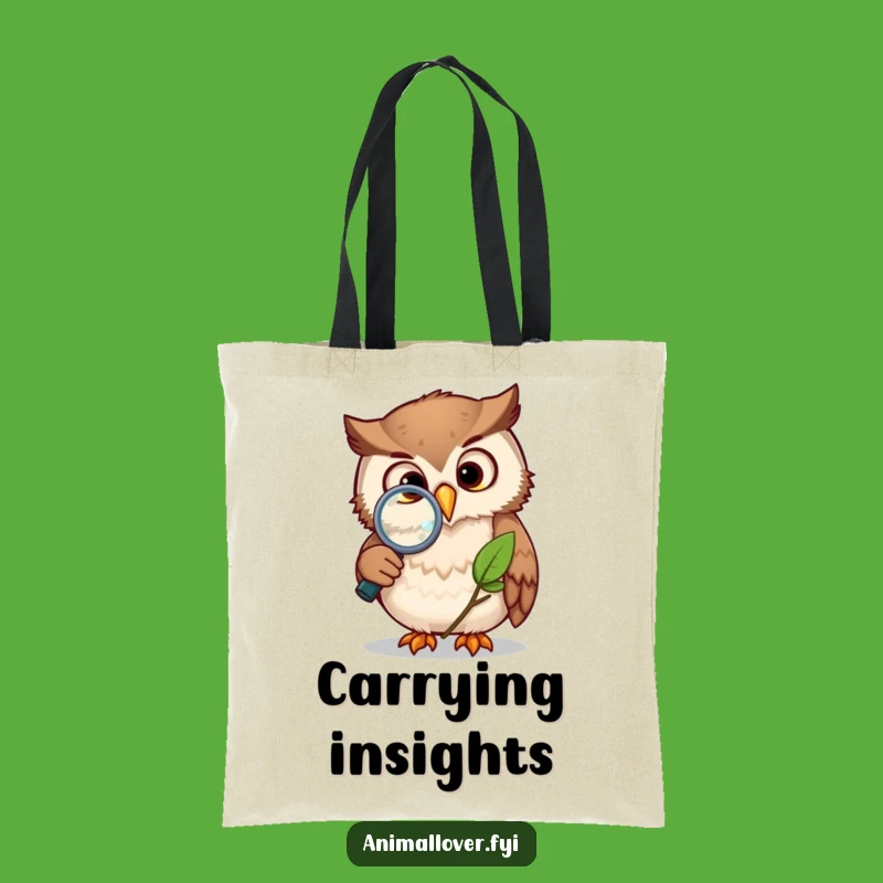 Funny Owl Explorer Tote Bag - Reusable Curiosity Bag, Great Funny Gift