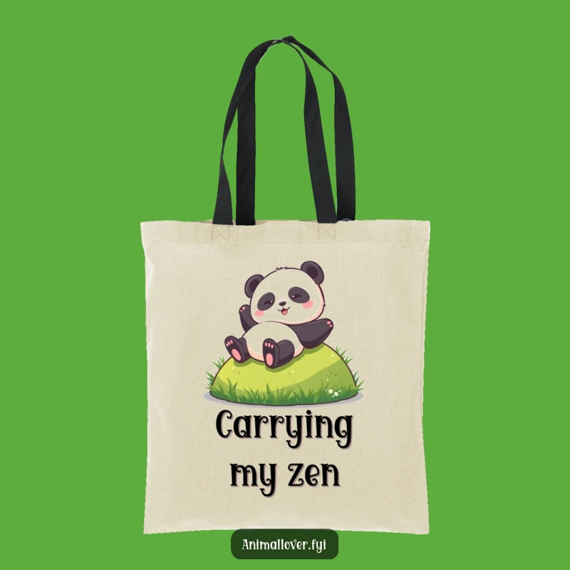 Funny Panda Tote Bag: Hilarious Rolling Hills Shopping Bag Gift