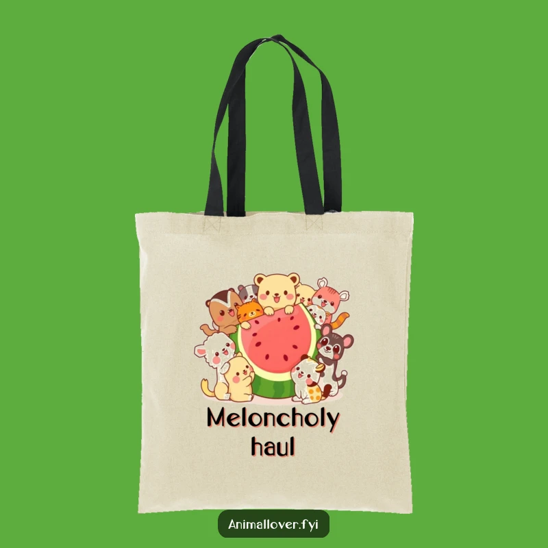 Funny Watermelon Animals Tote Bag - Your Go-To for Groceries and Giggle-Inducing Style