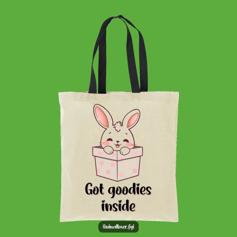 Funny Rabbit Gift Box Tote Bag - Carry Surprise & Smiles!