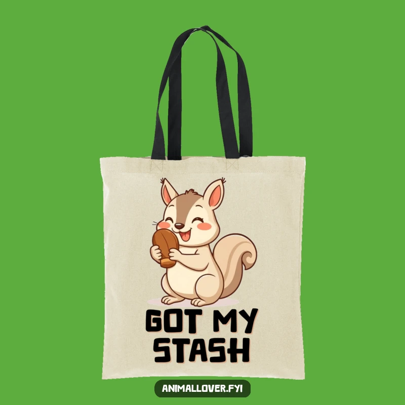 Funny Squirrel Nut Tote Bag: Cheerful Thumbs Up - Practical Gift