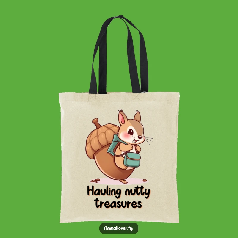 Funny Cheeky Squirrel Tote Bag: Backpack Explorer, Nutty Nature Funny Gift!