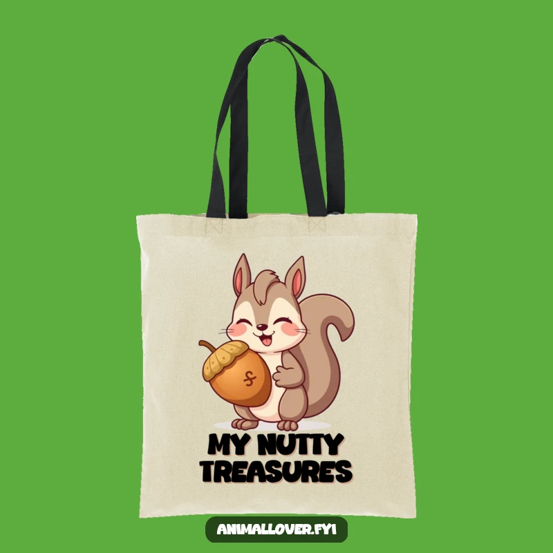 Funny Squirrel Winking Tote Bag: Carry Your Treasures with Hilarious Style
