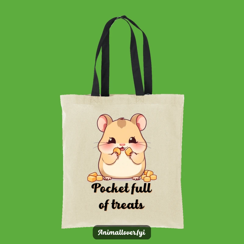 Funny Hamster Snack Tote Bag - Reusable Cheeky Pouch Bag, Great Funny Gift