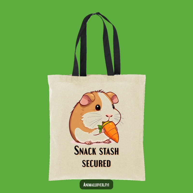 Funny Guinea Pig Carrot Tote Bag: Carry Your Snacks! Funny Gift!
