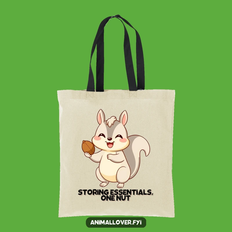 Funny Happy Squirrel Nut Tote Bag: Carry Your Essentials with a Smile and a Nutty Charm