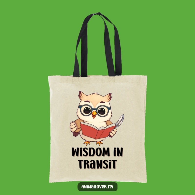 Funny Wise Owl Tote Bag - Carry Your Books and Your Wit in Style